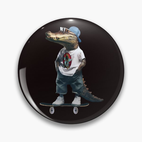 Artikelvorschau, Skate-Krokodil auf einem Skateboard-Shirt entworfen und verkauft von SKAPER.