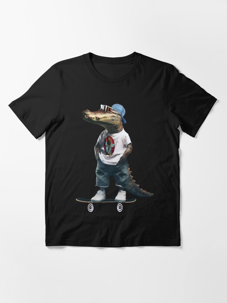 skate Crocodile on a skateboard shirt  Essential T-Shirt for Sale