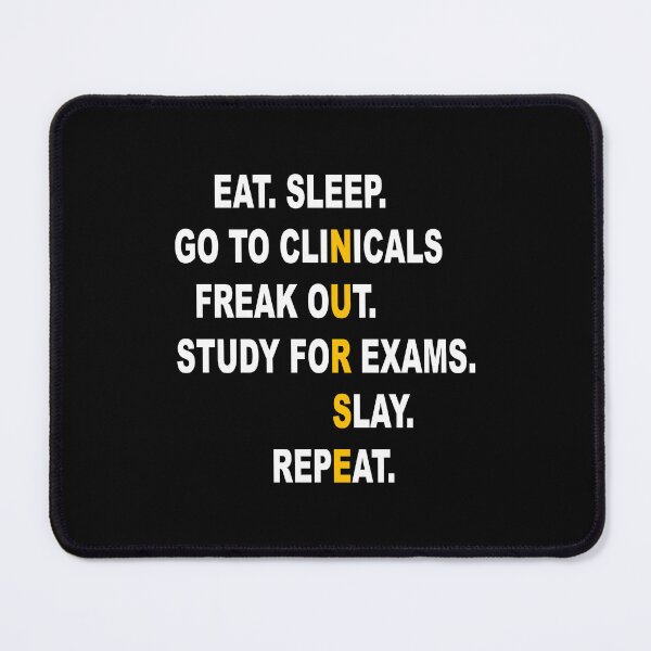 Item preview, Funny Nurse Eat Sleep Go To Clinicals Freak Out designed and sold by jingdomdesgine.