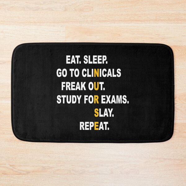 Item preview, Funny Nurse Eat Sleep Go To Clinicals Freak Out designed and sold by jingdomdesgine.
