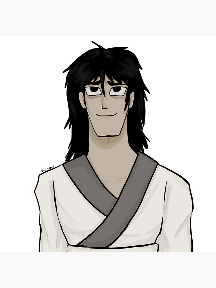 samurai jack with his hair down