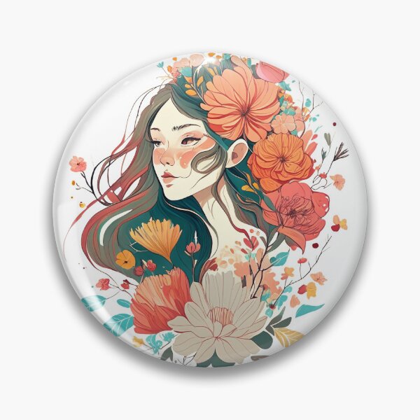 Item preview, Girl with Flowers designed and sold by BunnieFloof.