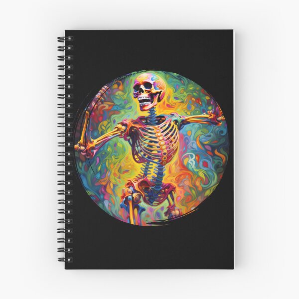 Item preview, Dancing skeleton into vibrant colors designed and sold by GediaPrints.