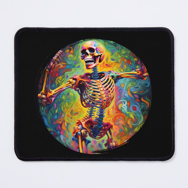 Item preview, Dancing skeleton into vibrant colors designed and sold by GediaPrints.
