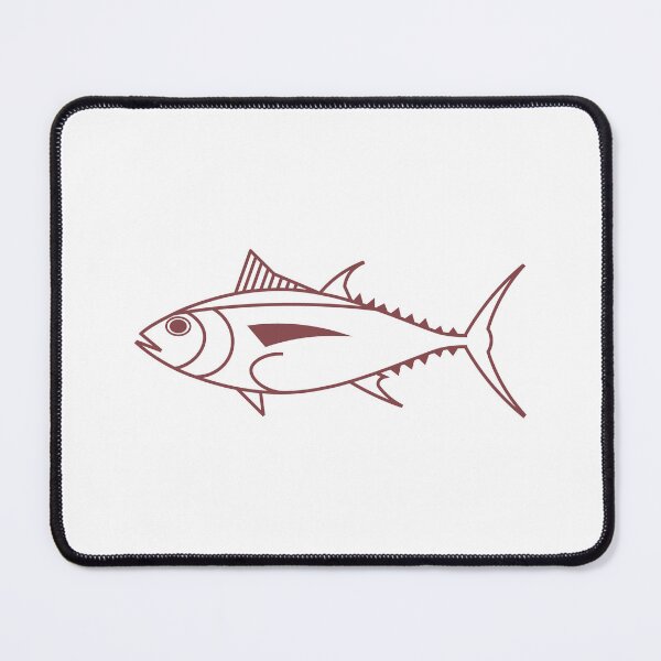 Item preview, Cute Bigeye Tuna Fish in Burgundy and White designed and sold by fruttidimare.