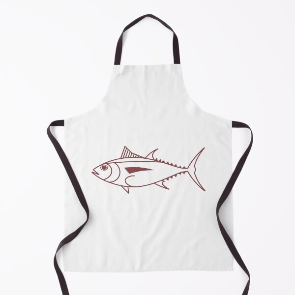 Item preview, Cute Bigeye Tuna Fish in Burgundy and White designed and sold by fruttidimare.