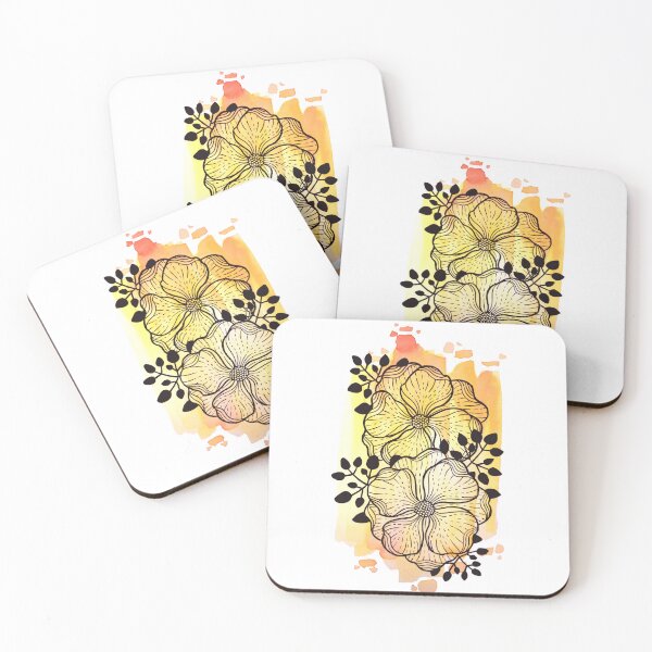 Item preview, Yellow Watercolor Flowers Duda designed and sold by BEATRIZKOBORI.