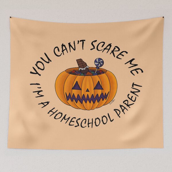 Item preview, You Can't Scare Me I'm a Homeschool Parent - Halloween Jack O'lantern - Pastel Orange designed and sold by EcoElsa.