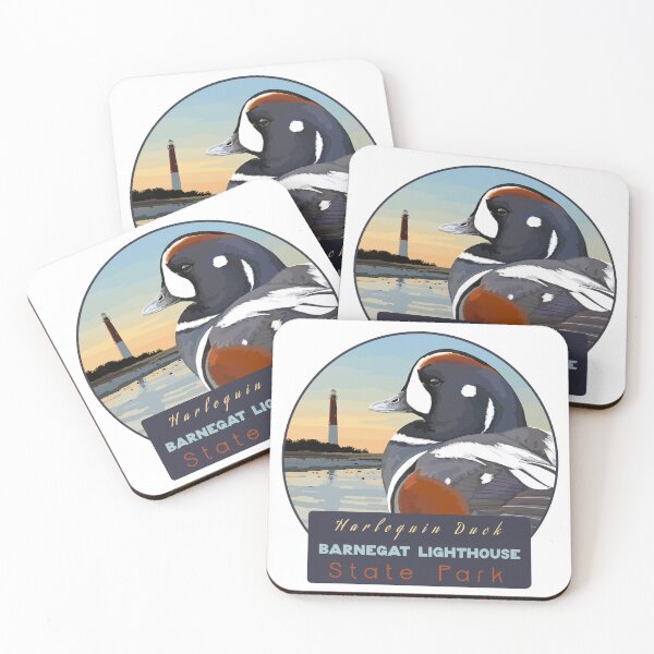 Item preview, Birds and Parks: Barnegat Lighthouse State Park/Harlequin Duck designed and sold by LauraWolfArtist.