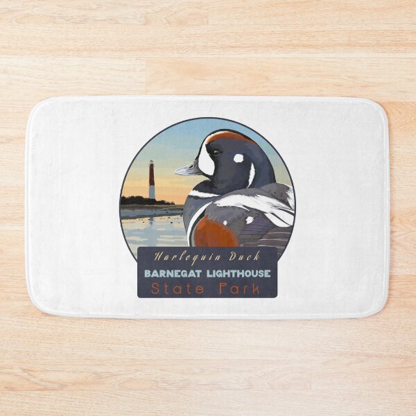 Item preview, Birds and Parks: Barnegat Lighthouse State Park/Harlequin Duck designed and sold by LauraWolfArtist.