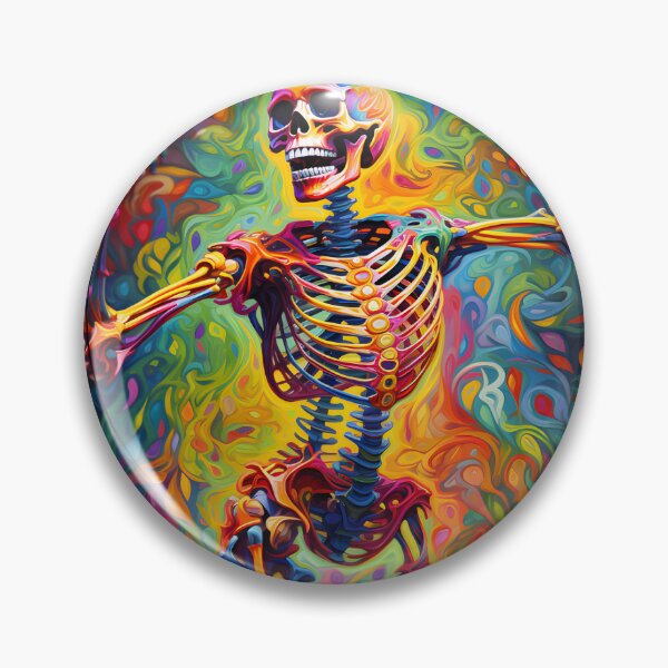 Item preview, Dancing skeleton into vibrant colors designed and sold by GediaPrints.