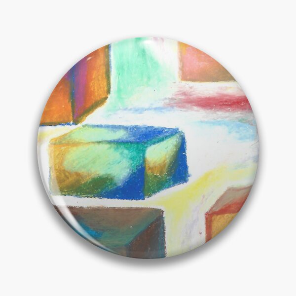 Item preview, Milticolored illuminated cuboids abstraction designed and sold by olga1411shop.