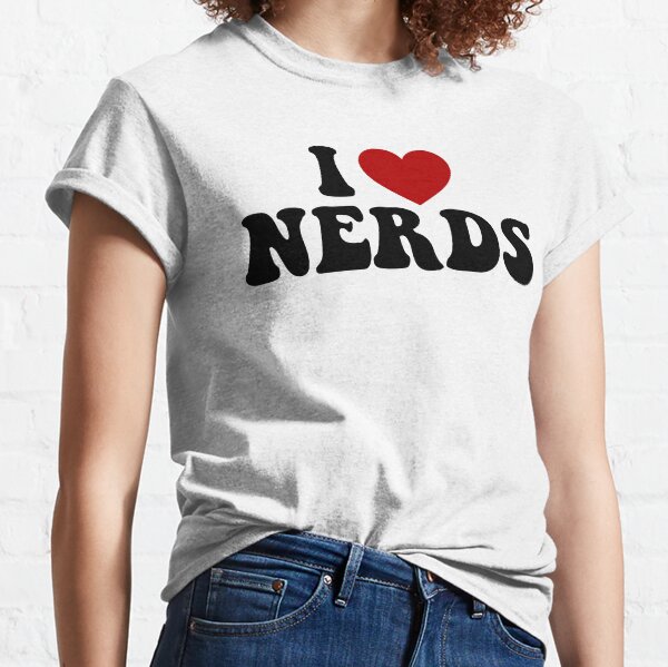 Vista previa del artículo con la obra «amo a los nerds», diseñado y vendido por eemilystickers.
