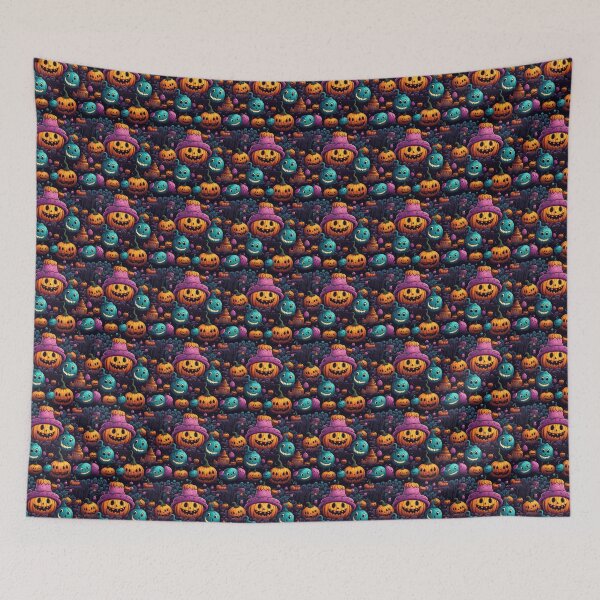 Item preview, Halloween Pumpkins Cartoon Seamless designed and sold by PSA2543.