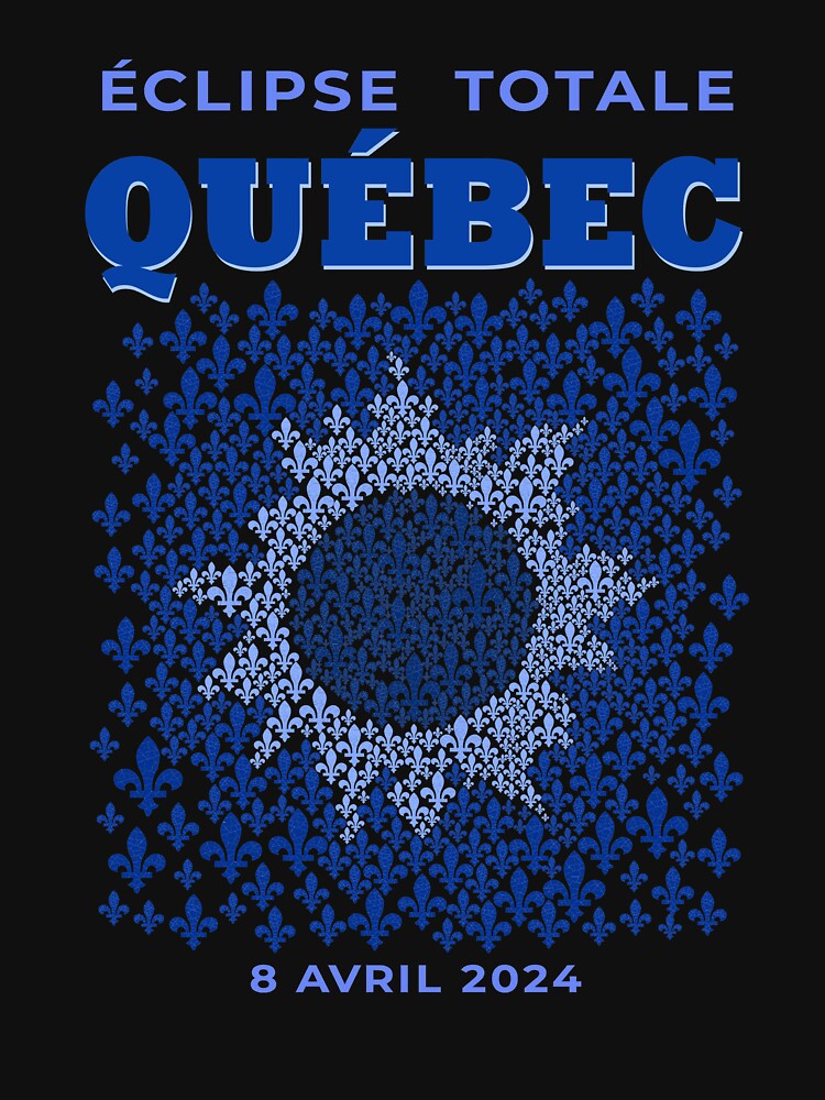 Thumbnail 7 of 7, Active T-Shirt, Quebec 2024 Total Eclipse designed and sold by Eclipse2024.