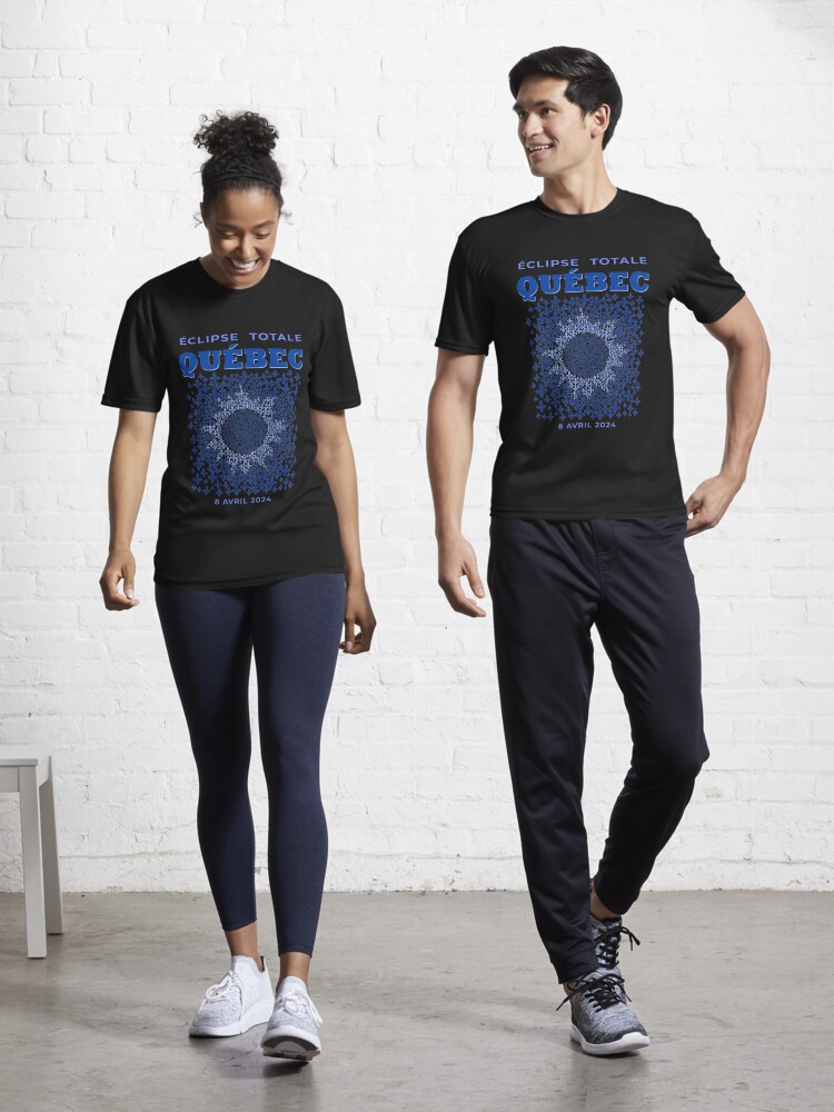 Thumbnail 1 of 7, Active T-Shirt, Quebec 2024 Total Eclipse designed and sold by Eclipse2024.