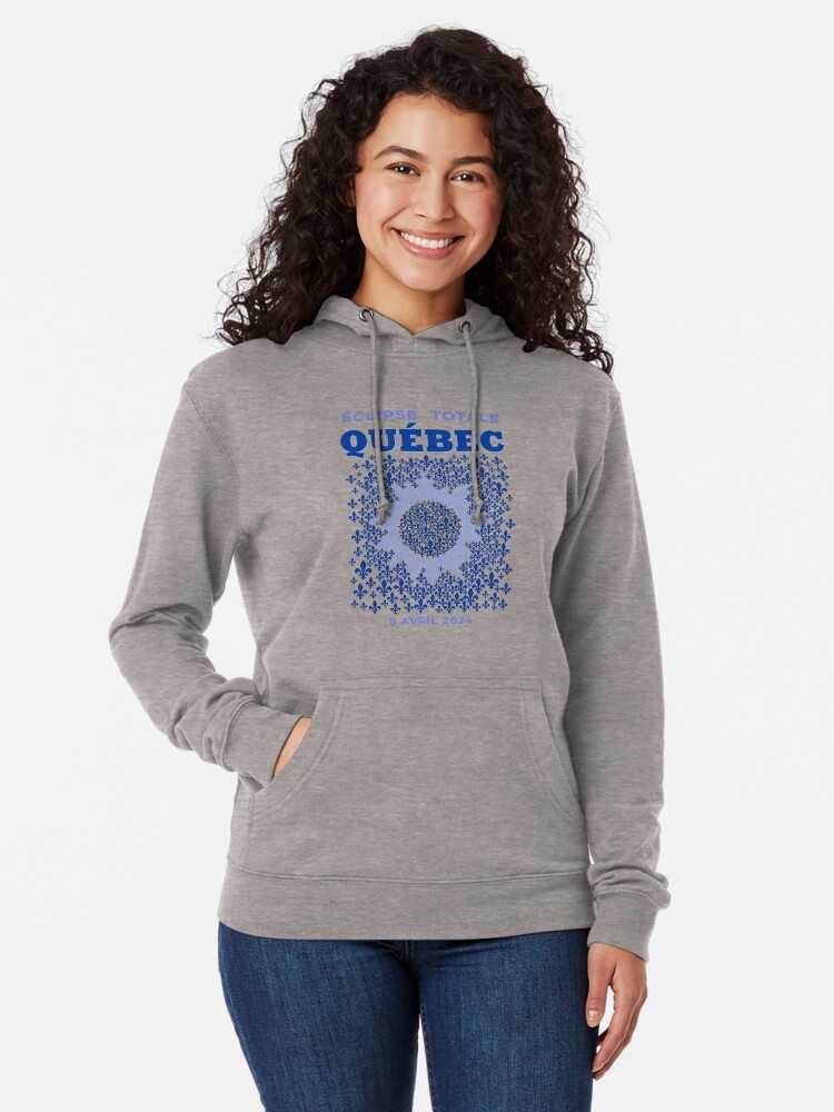 Thumbnail 2 of 5, Lightweight Hoodie, Quebec 2024 Total Eclipse designed and sold by Eclipse2024.