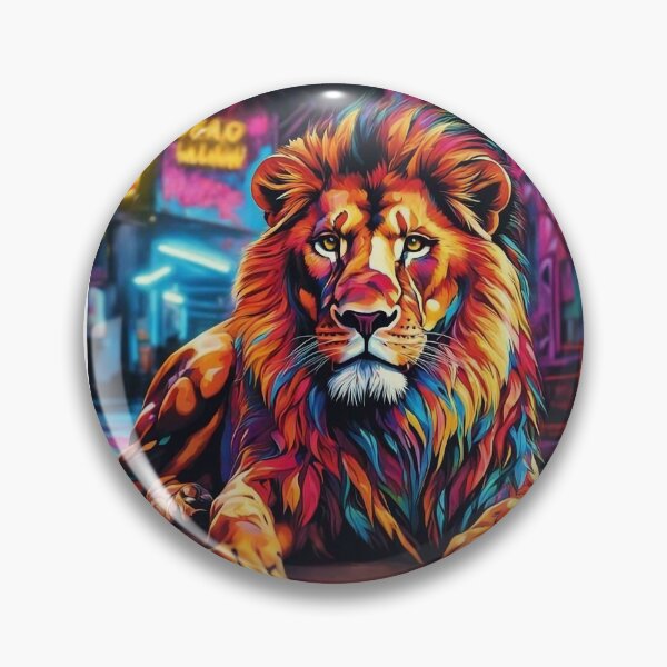 Item preview, Lion in the city - Neon Punk  designed and sold by Visual  Alchemy.