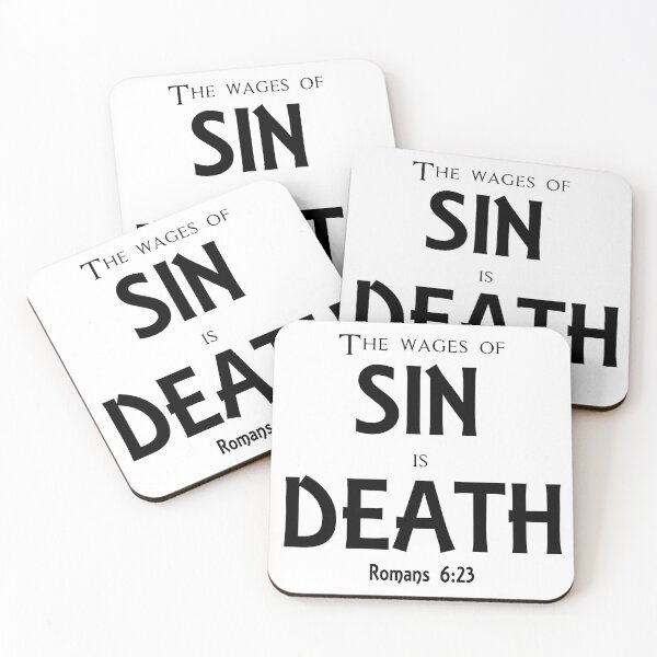 Item preview, The wages of sin is death Romans 6:23 designed and sold by WideIsTheGate.