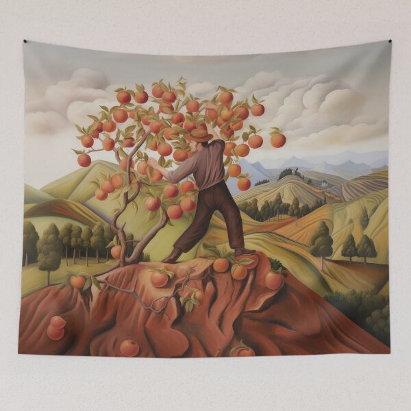 Item preview, Lone Peach Tree on Hill designed and sold by YoPedro.