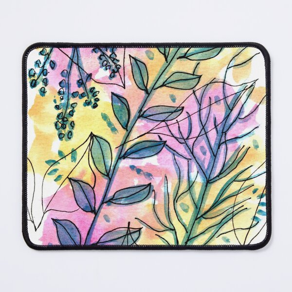 Item preview, Floral Sketch On Pink & Gold designed and sold by Art-by-Ahyoka.
