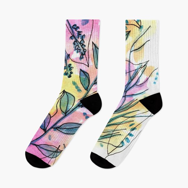 Item preview, Floral Sketch On Pink & Gold designed and sold by Art-by-Ahyoka.