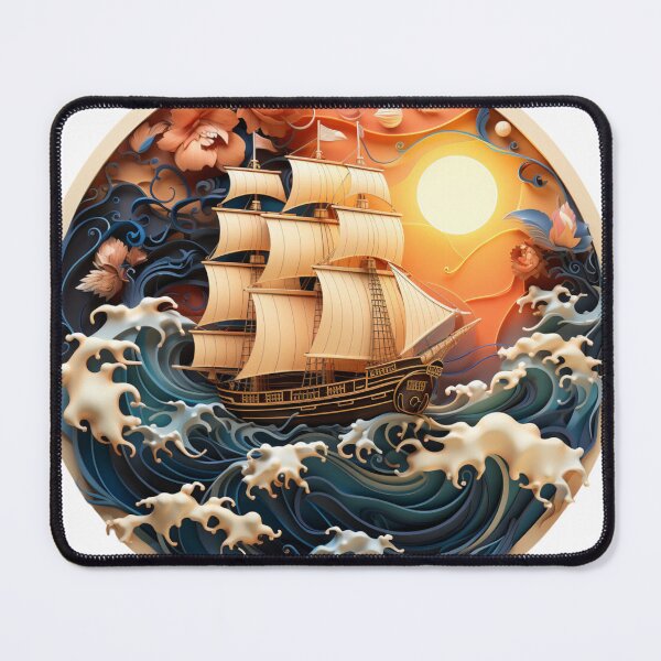 Item preview, A ship Sailing through Ocean designed and sold by KNAA.