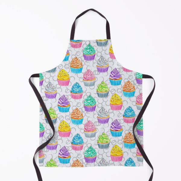 Item preview, Watercolor Rainbow Frosted Cupcakes with Sprinkles on Grey designed and sold by Sockstomistic.