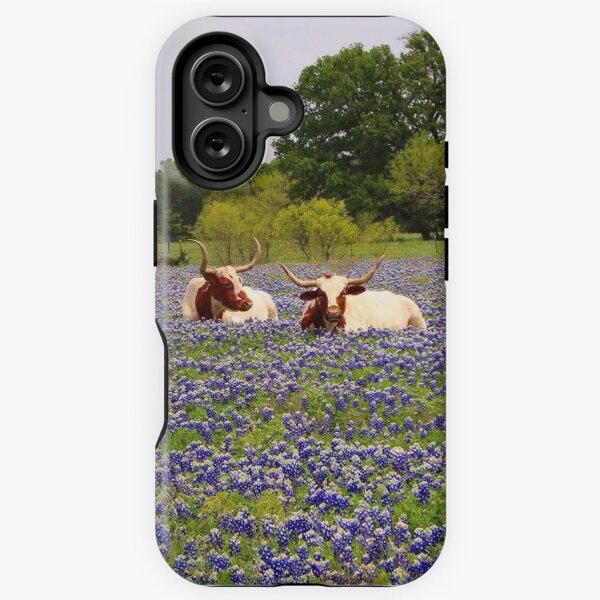 Item preview, Longhorns in Bluebonnets designed and sold by HoustonPhatz.