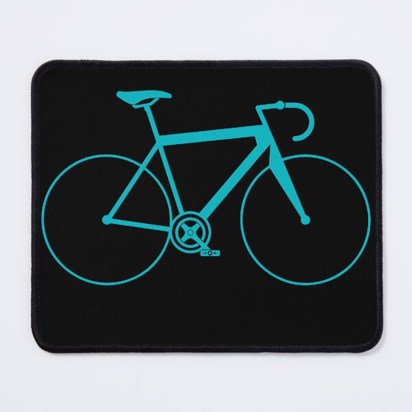 Item preview, Sleek Pale Blue Teal Road Bike Silhouette designed and sold by DesignFuture99.