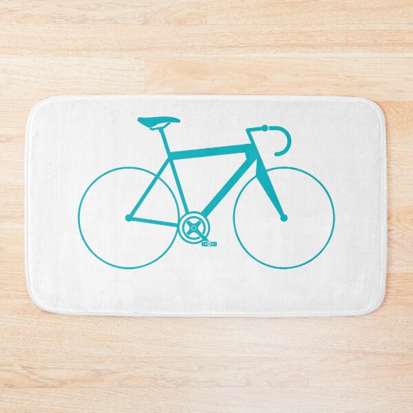 Item preview, Sleek Pale Blue Teal Road Bike Silhouette designed and sold by DesignFuture99.