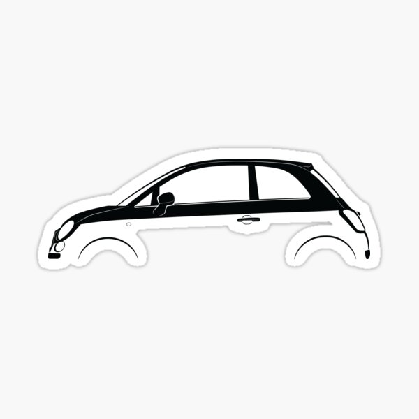 Portachiavi Fiat 500 Silhouette bianco 41x29mm