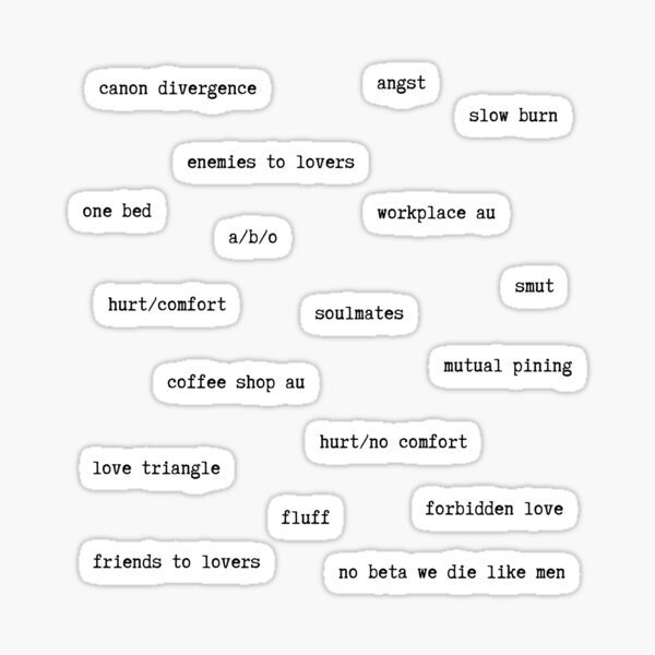 Artikel-Vorschau von Variety Fanfic Trope Pack, designt und verkauft von SiriuslyShawni.