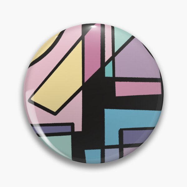 Item preview, Pattern of retro figures in color blocks with a black background designed and sold by AnaTZ.