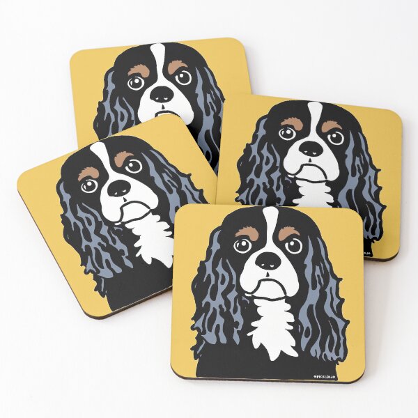 Item preview, Tri Colour King Charles Cavalier Spaniel Art designed and sold by FunnehGacha.