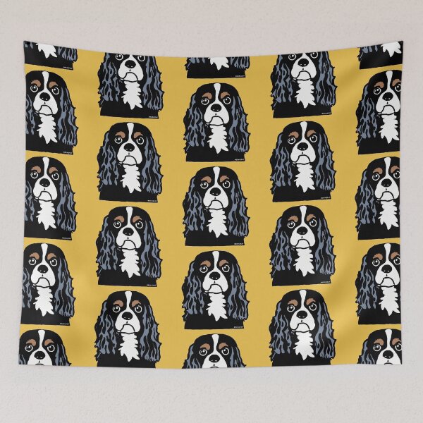 Item preview, Tri Colour King Charles Cavalier Spaniel Art designed and sold by FunnehGacha.