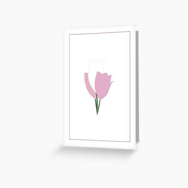 Pink and White Roses Greeting Card