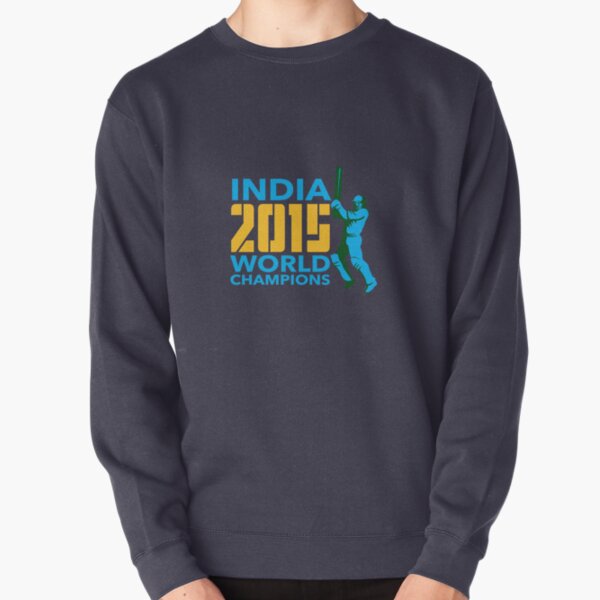 India Cricket 2015 World Champions Isolated Pullover Sweatshirt