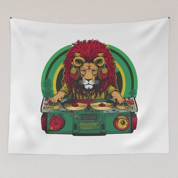 Artikelvorschau, Reggae Lion DJ entworfen und verkauft von reggaeartgifts.