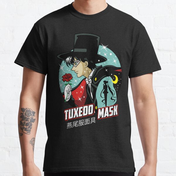 Tuxedo Mask Sailor Moon Art - Iconic Anime Character Illustration Camiseta clásica