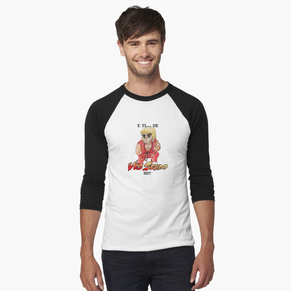 Vista previa del artículo con la obra «Camiseta ¾ estilo béisbol», diseñado y vendido por RecunchoGamer.