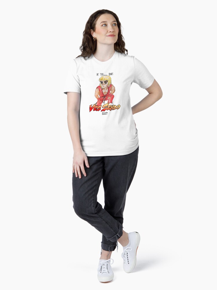 Imagen 4 de 7, Camiseta esencial con la obra Ken vés sendo (Street Fighter), diseñada y vendida por RecunchoGamer.