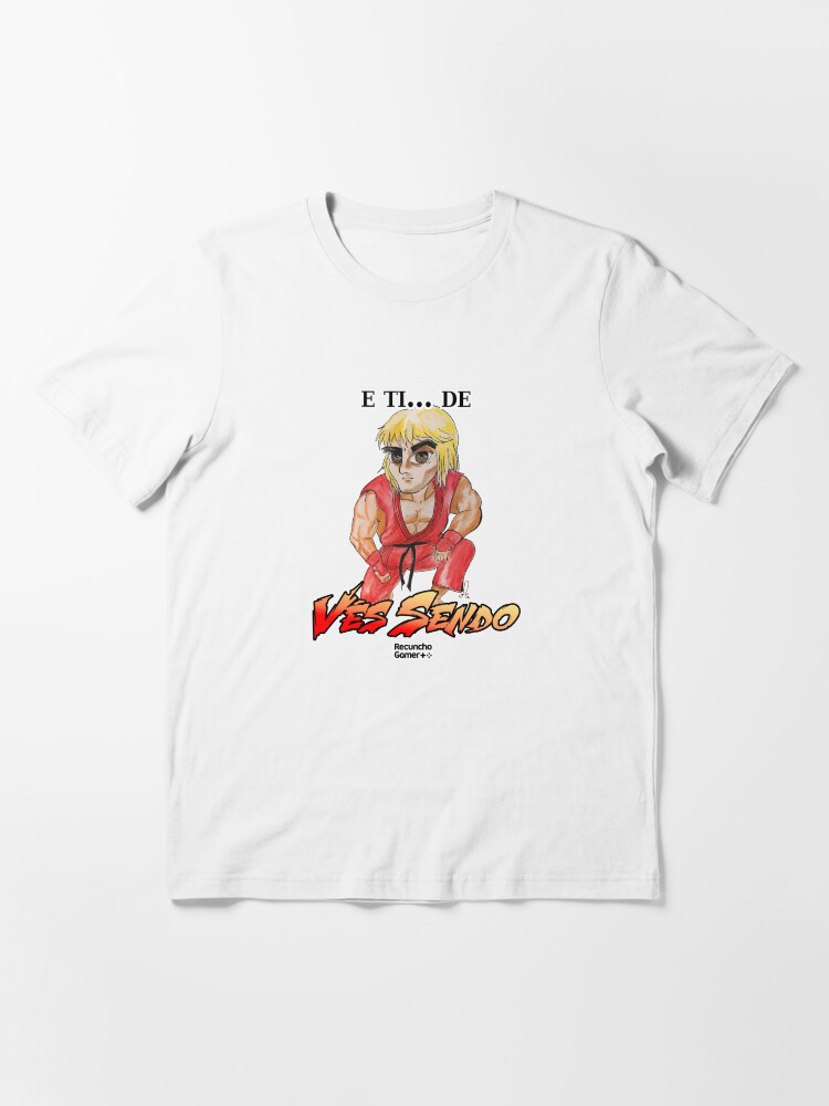 Imagen 3 de 7, Camiseta esencial con la obra Ken vés sendo (Street Fighter), diseñada y vendida por RecunchoGamer.