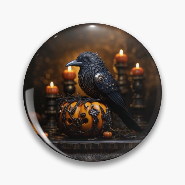 Item preview, Halloween Crow - Jeweled   designed and sold by Gritz - Photographer, AI Artist.