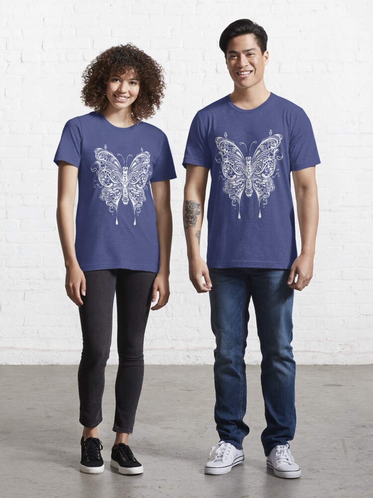 Essential T-Shirt mit Tattoo Schmetterling, designt und verkauft von dynamitfrosch
