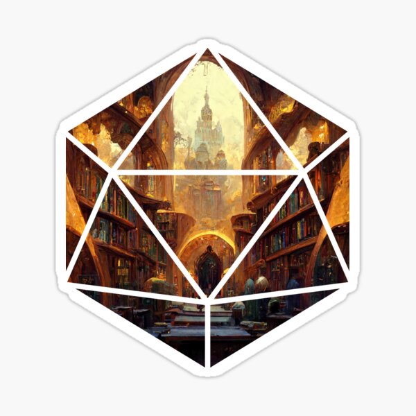 Item preview, D20 Art - University Library | Dungeons Dragon Gift | Miskatonic University Shirt designed and sold by dndivination.