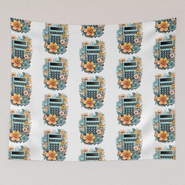Item preview, Floral school calculator  designed and sold by PawsandPages.