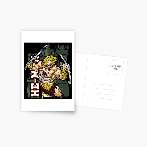 He-Man Design - Retro Hero Inspired Artwork Postcard