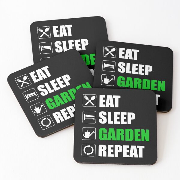 Item preview, Eat Sleep Garden Repeat designed and sold by Cat Lady Designs.