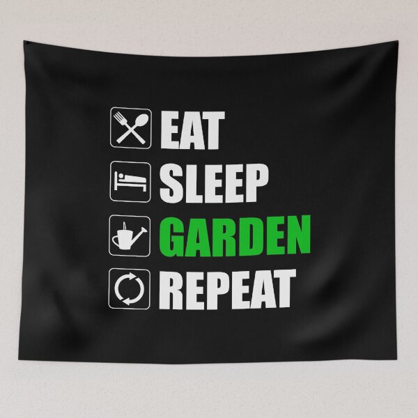Item preview, Eat Sleep Garden Repeat designed and sold by Cat Lady Designs.